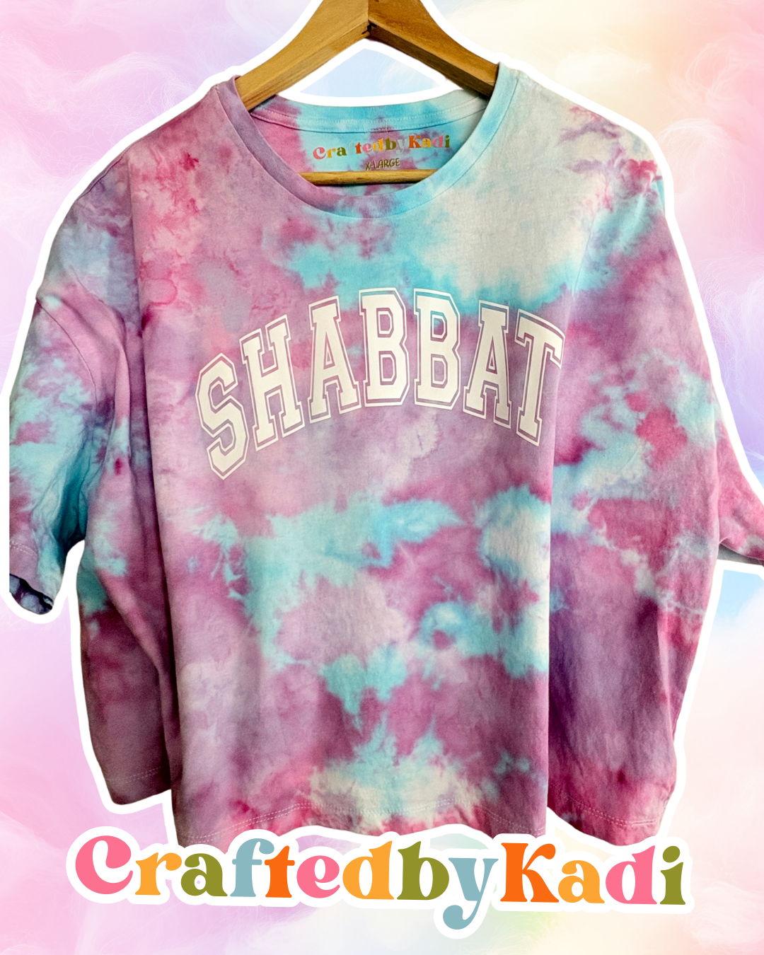 SHABBAT Cotton Candy Tie-Dye Shirt