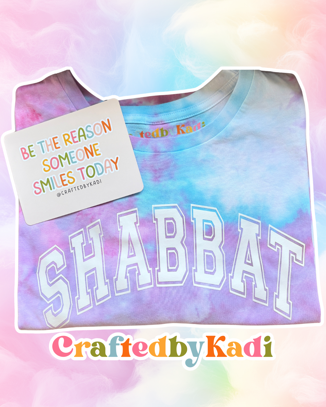 SHABBAT Cotton Candy Tie-Dye Shirt