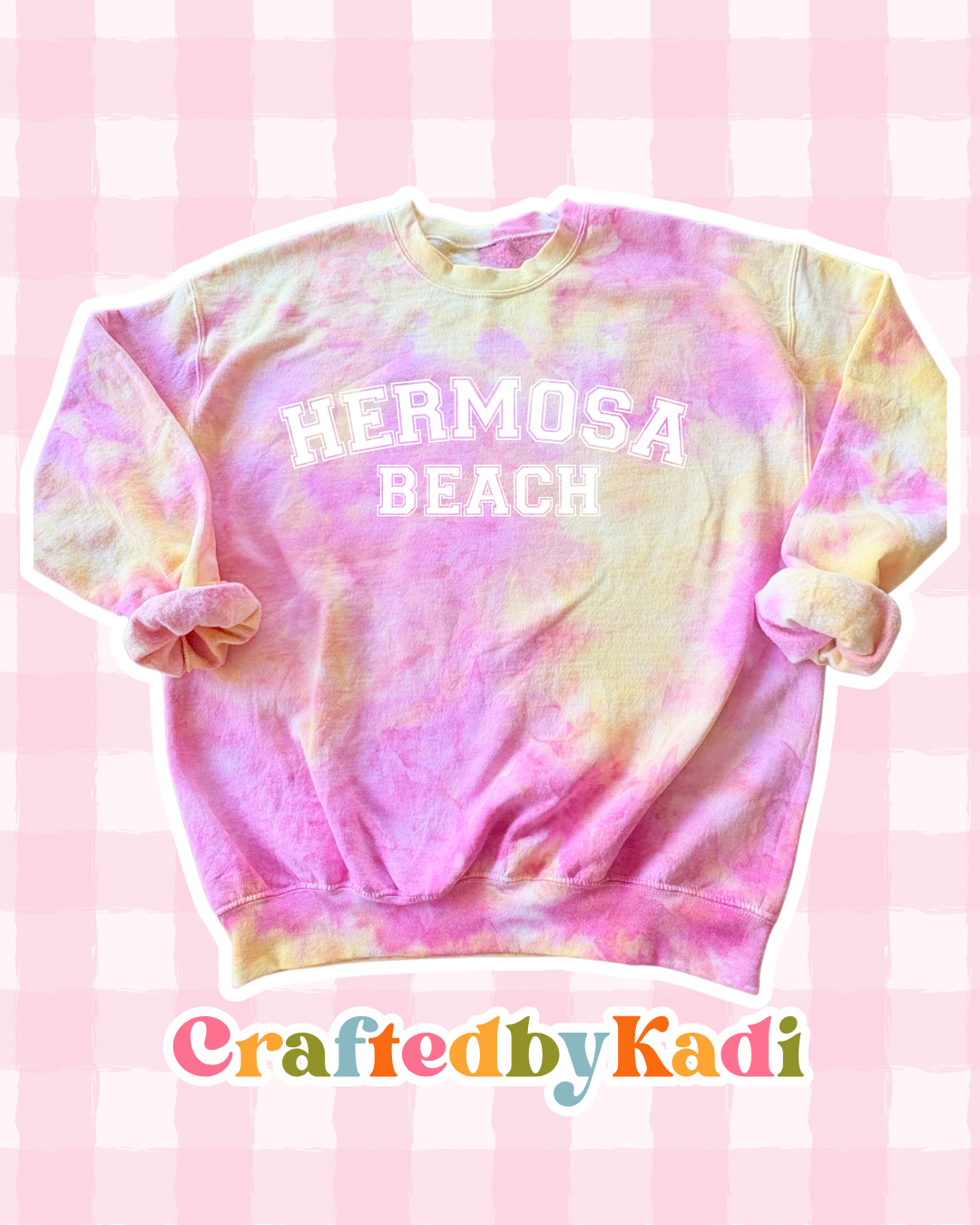Hermosa Beach Varsity Tie Dye Sweatshirt