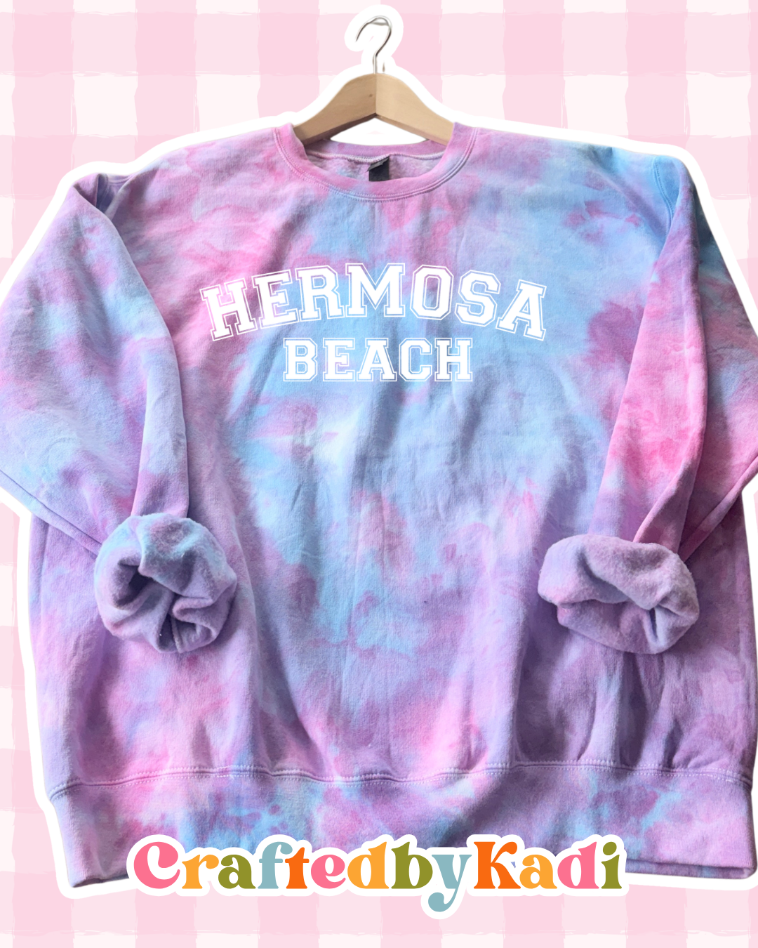 Hermosa Beach Varsity Tie Dye Sweatshirt
