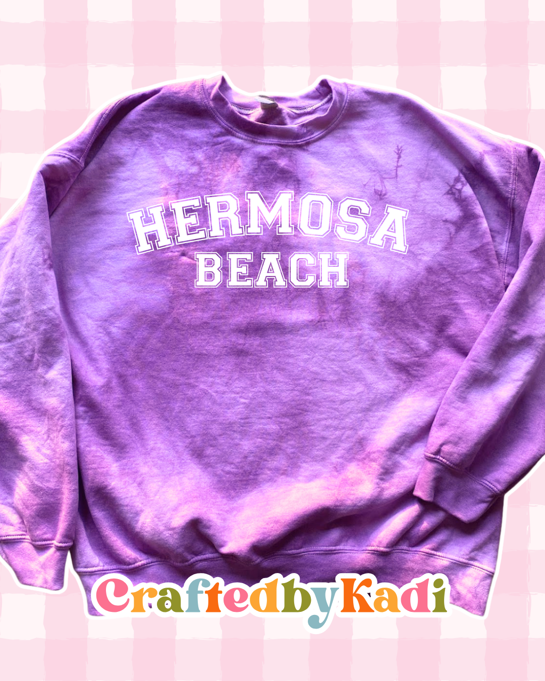 Hermosa Beach Varsity Tie Dye Sweatshirt