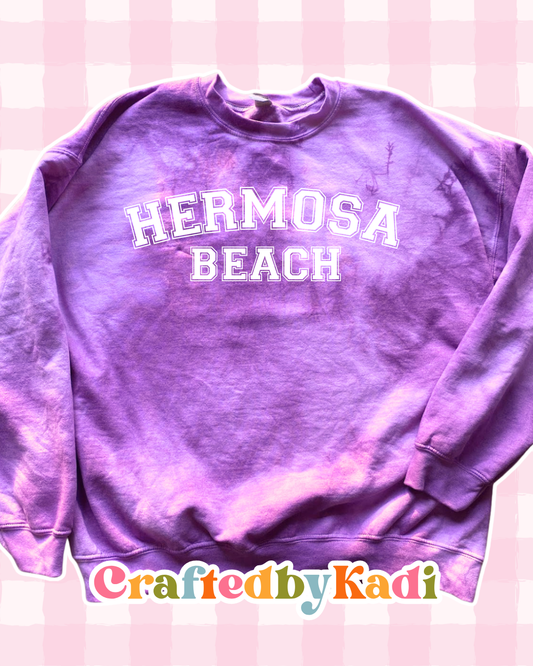 Hermosa Beach Varsity Tie Dye Sweatshirt