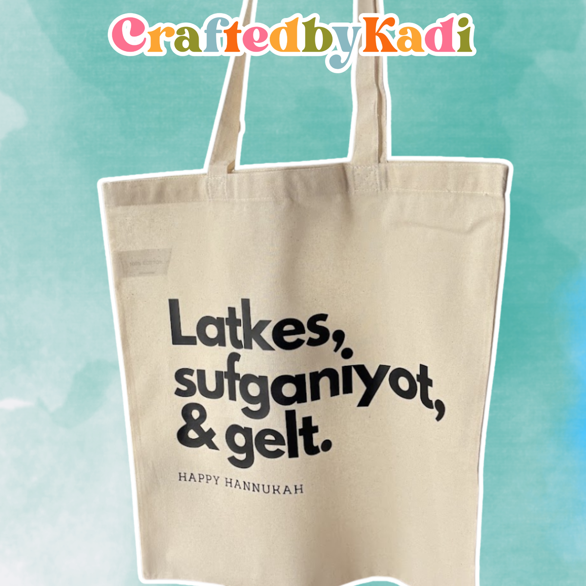 Latkes, Sufganiyot and Gelt Canvas Tote Bag